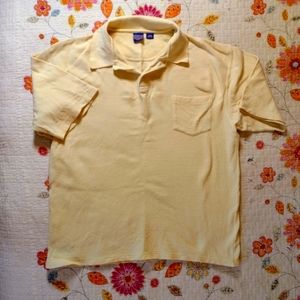 EUC Vintage Pendleton Pale Yellow Textured Polo